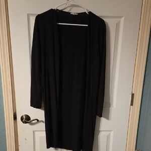 Chic Black Open Front Sweater